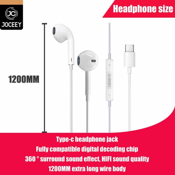 Earphone JC-Y18 type-c is fully compatible with digital decoding - Image 3